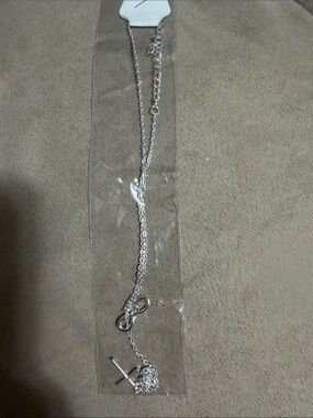 Silver Infinity and Cross Pendant Necklace - Womens Jewelry